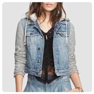 Free People denim button up jacket size XS